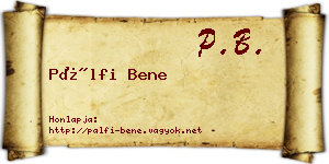 Pálfi Bene névjegykártya